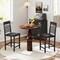 Costway Counter-Height Dining Chair Set of 2/4 with Footrests Solid Wood Frame Modern